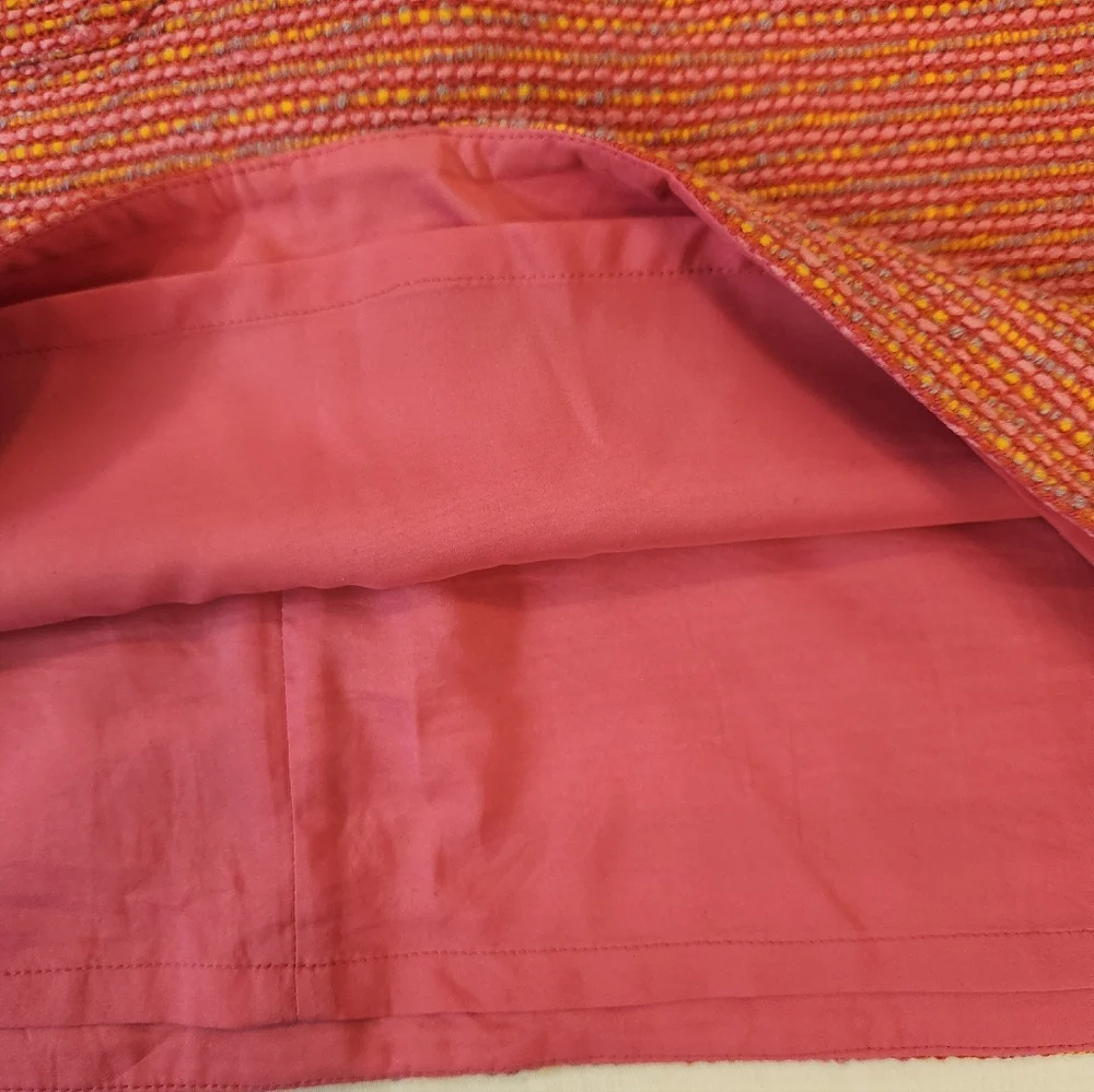 J.CREW Women's Hot Pink Woven Upholstery Textured‎ Mini Skirt Size 12 Colorful